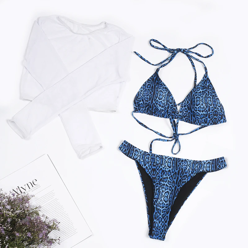 leopard print blue