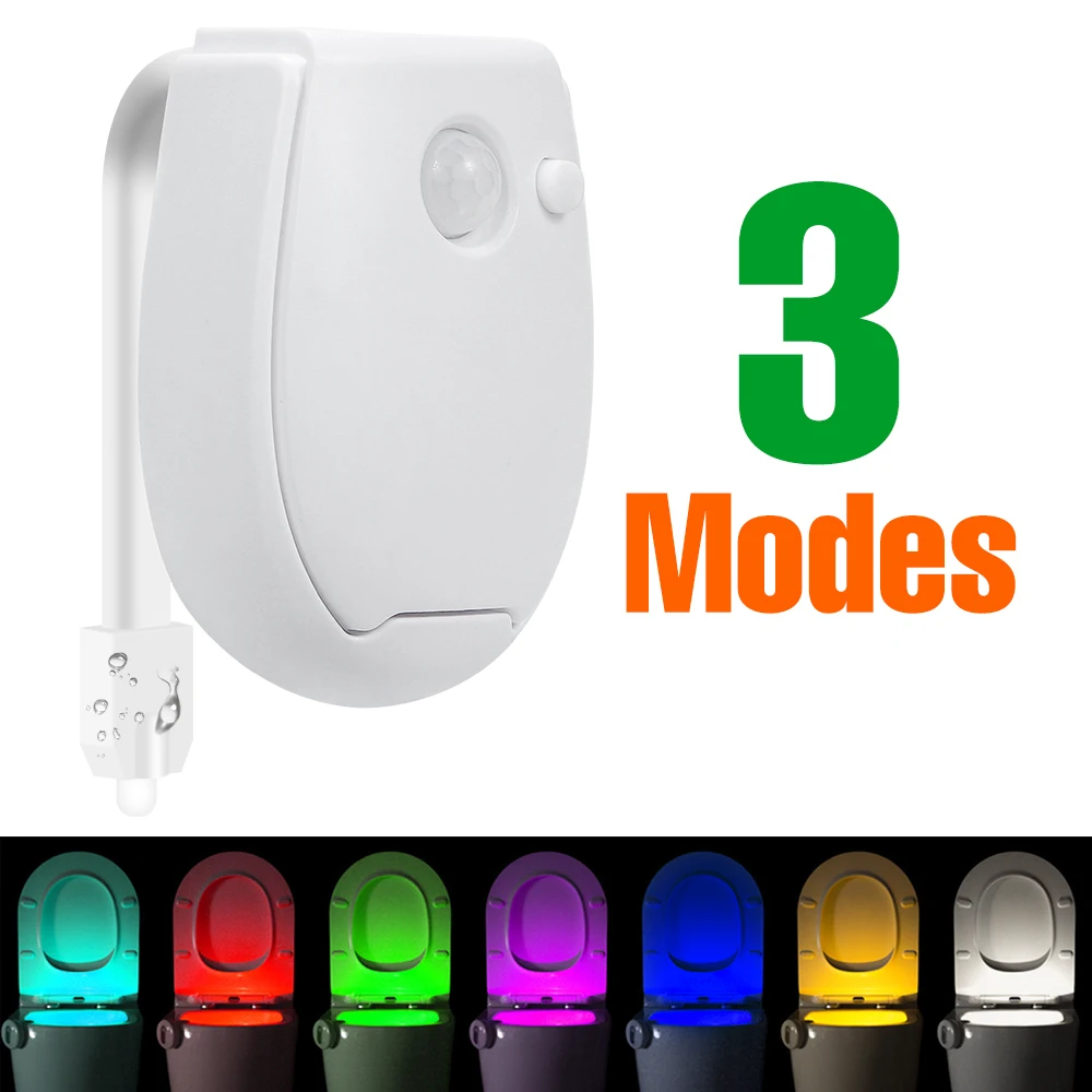 Smart PIR Motion Sensor Night Light Toilet Light Waterproof Toilet Seat For Toilet Bowl Backlight WC Lighting LED Luminaria Lamp
