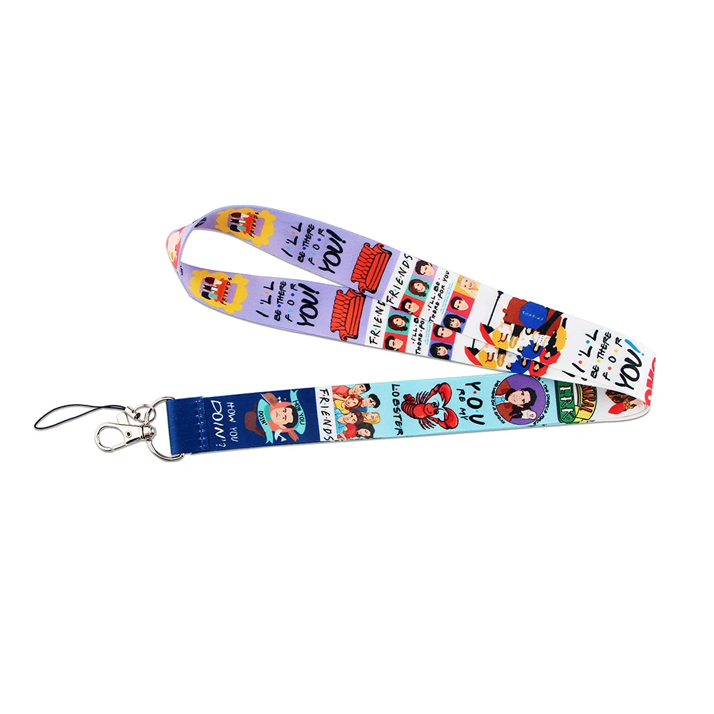 JF0114 New Fashion Friends TV Show Lanyard Credit Card ID Holder Bag Student Women Travel Card Cover Badge Car Keychain