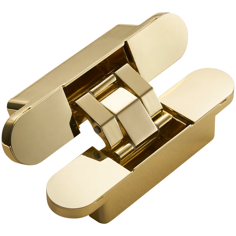 Dooroom Invisible Door Hinges 3D Adjustable Bearing Hinges Shiny Gold Black Bright Chrome Zinc Alloy Butt Hinge