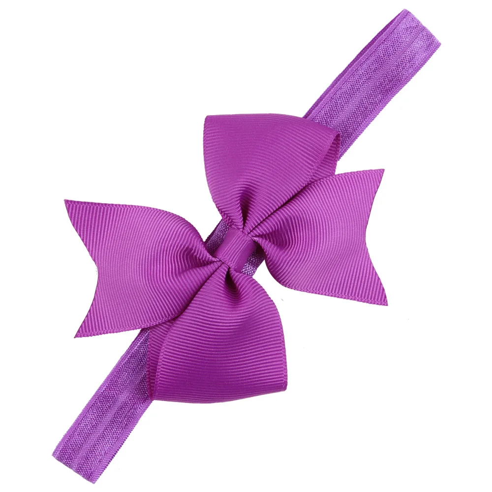 Solid Hair Bandage Tie Band Headband Ribbon Bow Children Newborn Kids Headwear Baby Girl Accessories Bowknot Photo Props Elastic