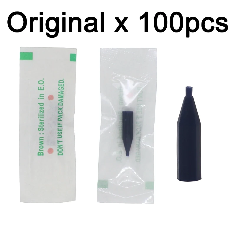 100pcs 1R,2R,3R Generic Six Needle Cap Permanent Makeup Tip For Sunshine & Giant sun & golden rose G-8650 G-9740 Tattoo Machine