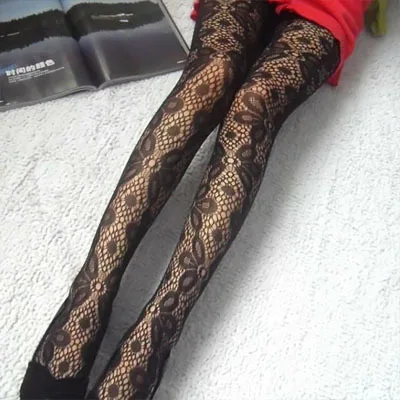 Fashion Womens Lady Girls Black Sexy Fishnet Pattern Jacquard Stockings Pantyhose Tights  skull Woman 1pcs dww42