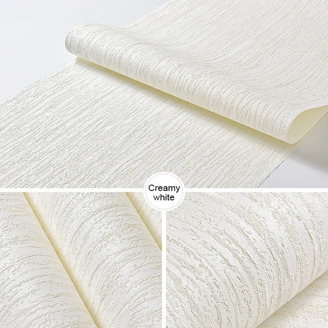 Solid Color 3D Embossed Textured Wallpaper Modern Flocking Non-woven Wall Paper Roll Living Room Wallpaper For Bedroom Walls