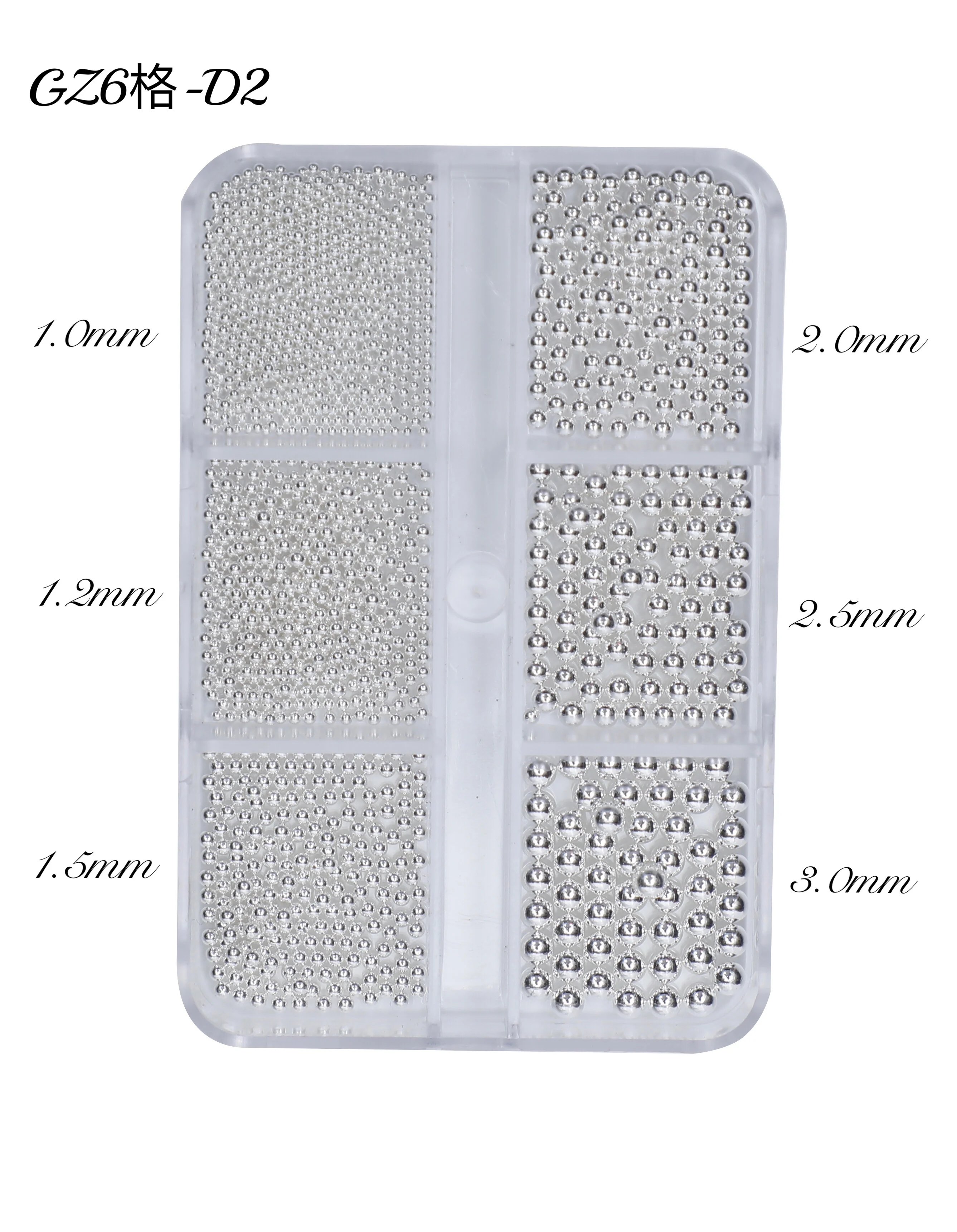 6 Grids 3D Caviar Metal Beads Charms Christmas Nail Decore Accesorios Supplies for Professionals Nail Equipment Manicure NEW HOT