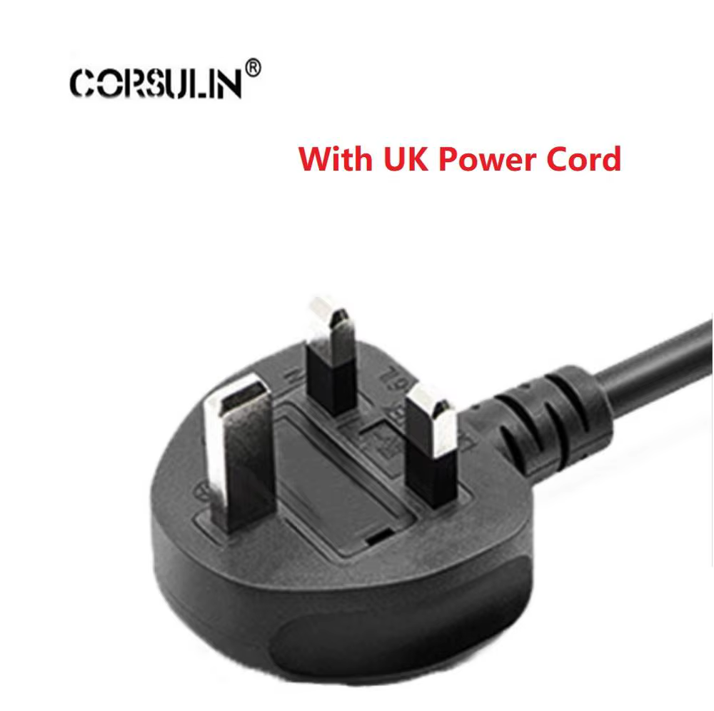 With UK Power Cord