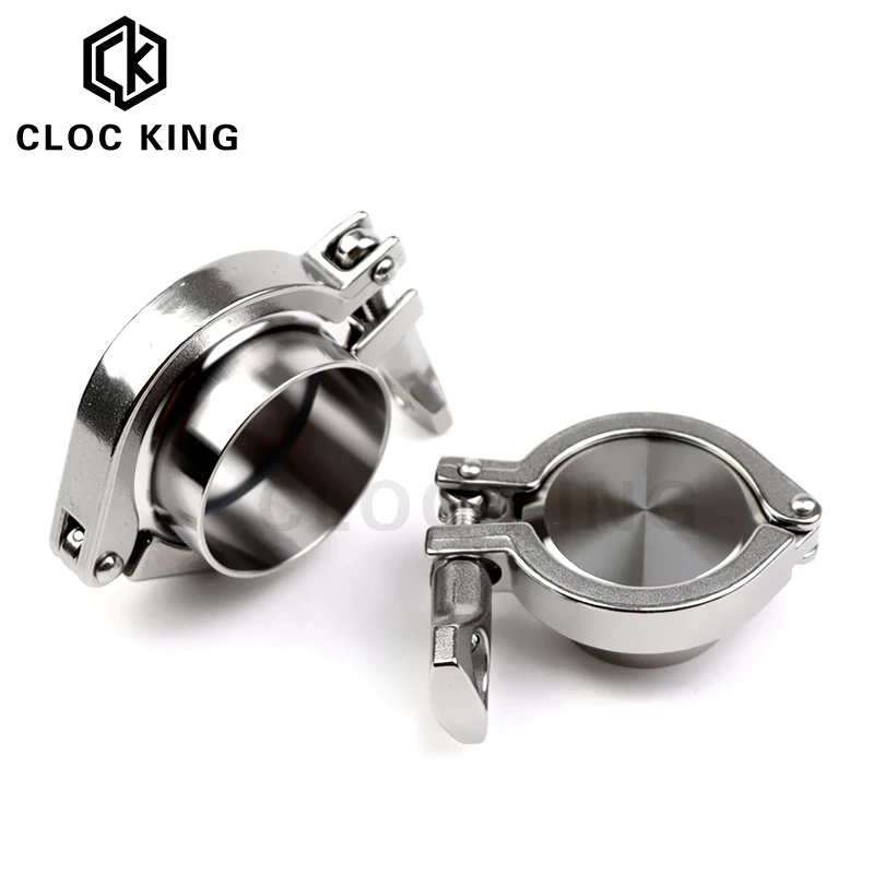 38/51/76/102/154mm OD SS304 Sanitary TriClamp Ferrule 50.5/64/77.5/91/167 + End Cap + Tri Clamp 1.5” 2” 3” 4” 6”+ Silicon Gasket