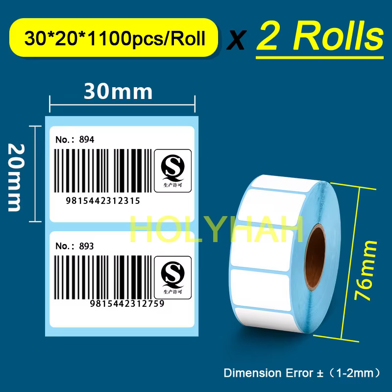 30x20 1100Pcs 2Roll