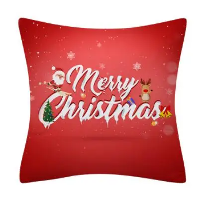 Christmas Red Cushion Pillowcase 30X50 Elk Tree Pillow Decorative Home Decor Sofa Pillows 45x45