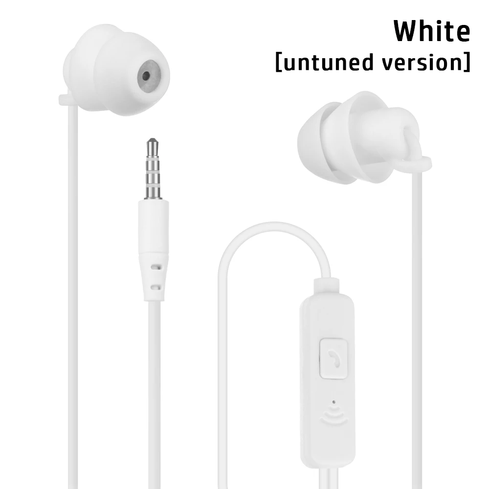 For Samsung Huawei and Xiaomi 3.5mm Wired In-Ear Headset with Volume Control Sleeping Headphones Noise Canceling Earphones
