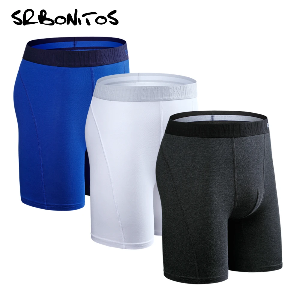 3pcs Long Mens Underpants Cotton Men's Panties Lots Boxers Man Underware Sexy Family Boxershorts Boxer For Male Shorts Calecon