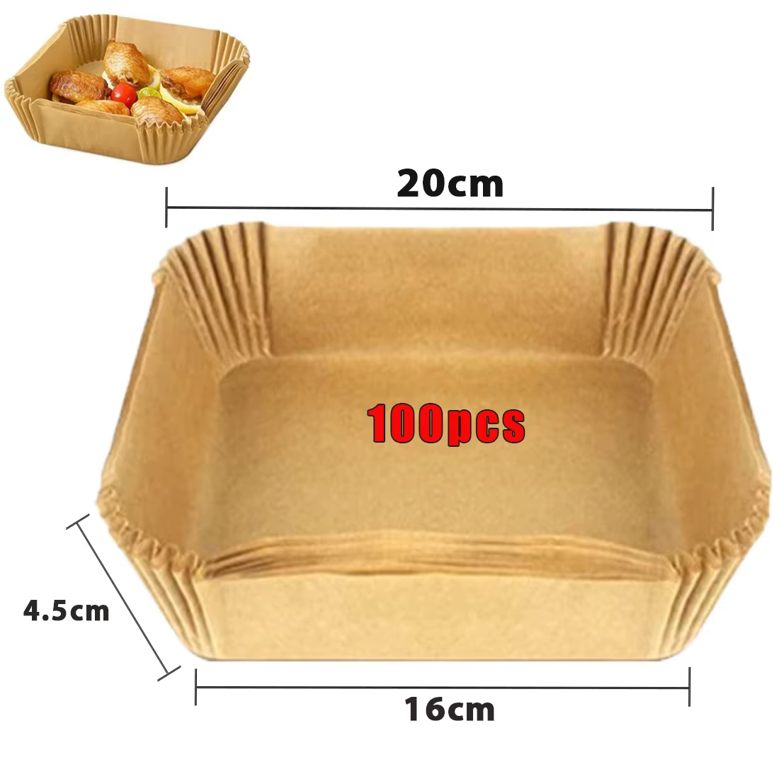 Brown 100Pc-16cm pro