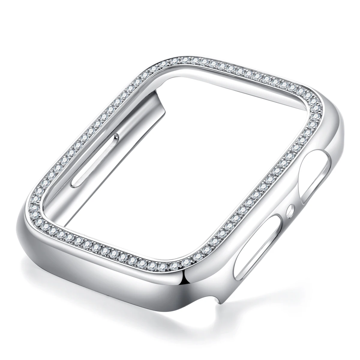 AnuJewel Moissanite Apple Watch Case Series 9 8 7 45mm Full Created Diamonds Protective Cover for iWatch Jewelry Wholesale