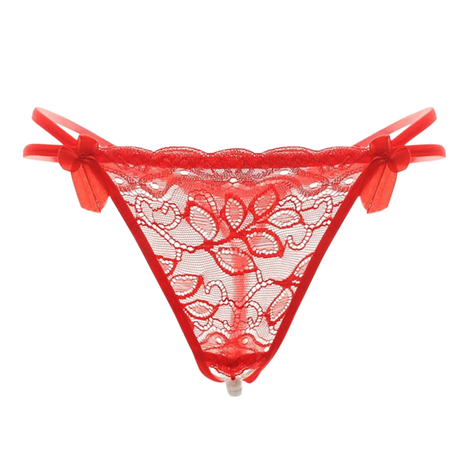 Sexy Lingerie Porn Woman Womens Lace Cutout Lace Thong Pearl Womens Panties Sexy Panties Ropa Interor Para Mujeres