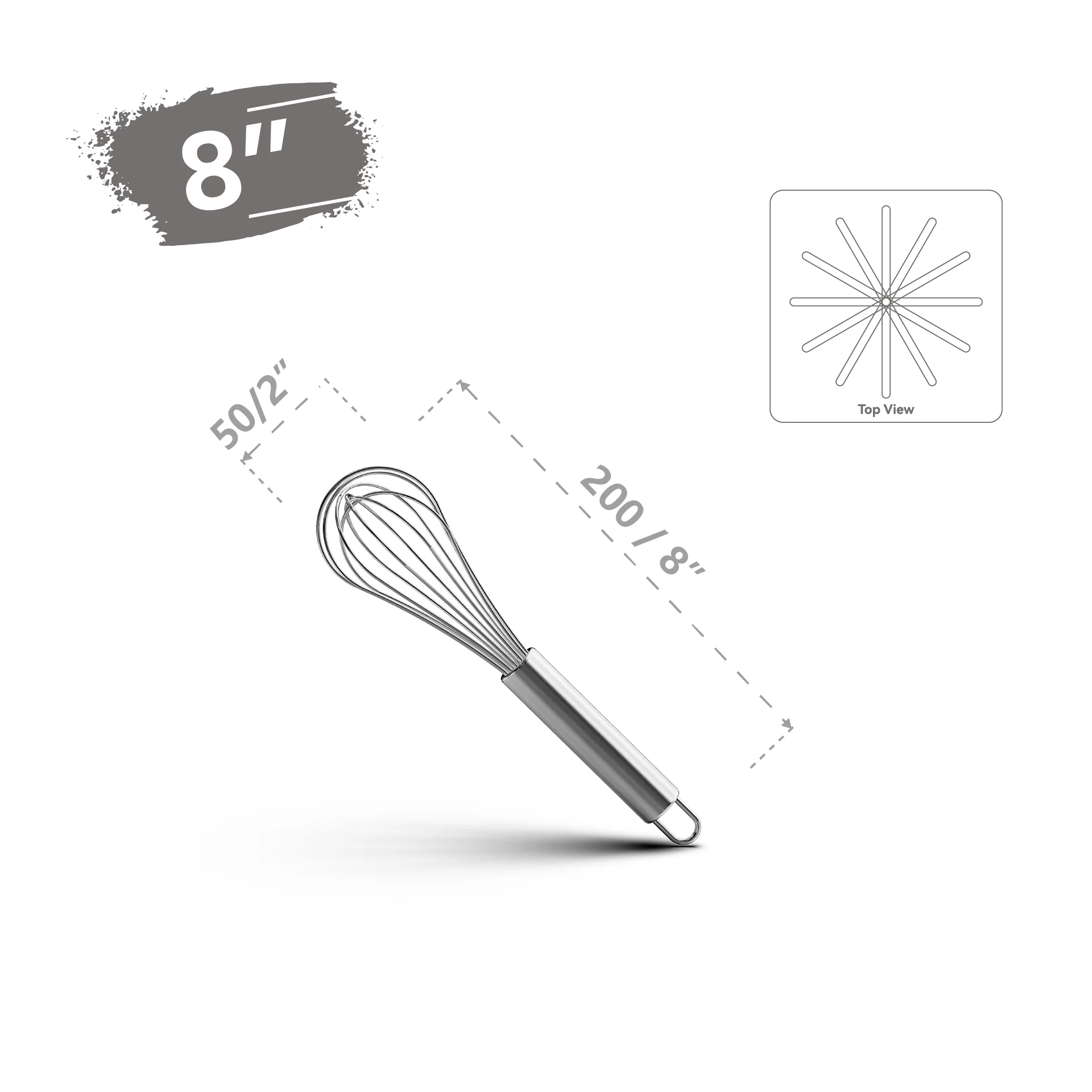 8 Inch Silver