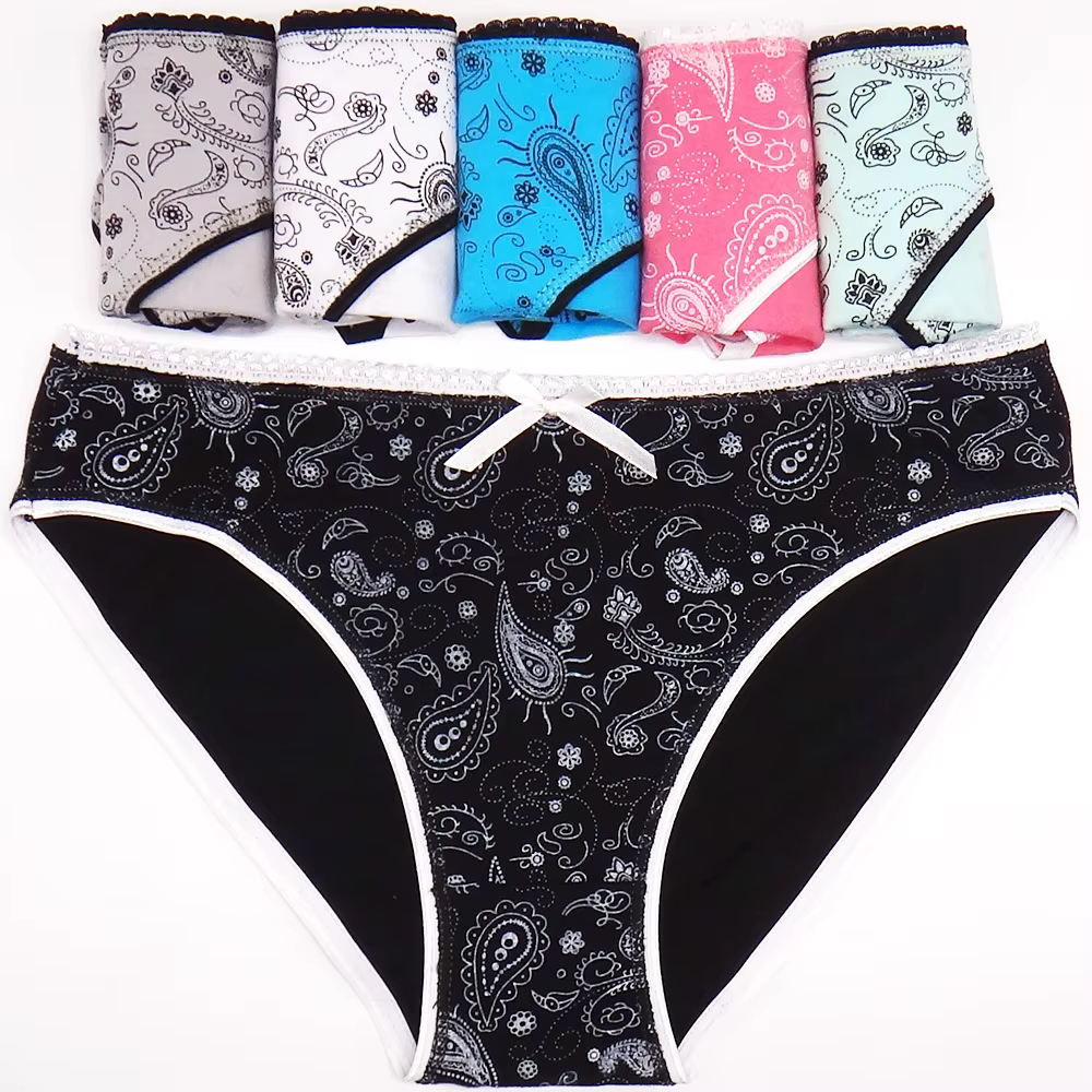 Cotton Panties for Women Sexy Lace Transparent Briefs Female Underwear Lady Lingerie 5 Pcs/set