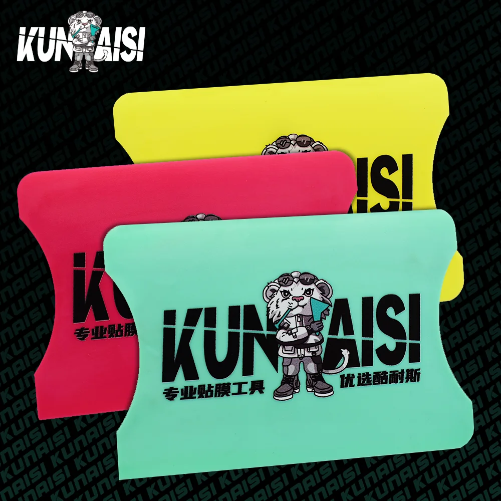 KUNAISI Car Vinyl Wrap Film Squeegee Scraper Vinyl Car Scraper With Felt Auto Car Styling Sticker Car Accessories Wrapping Tools