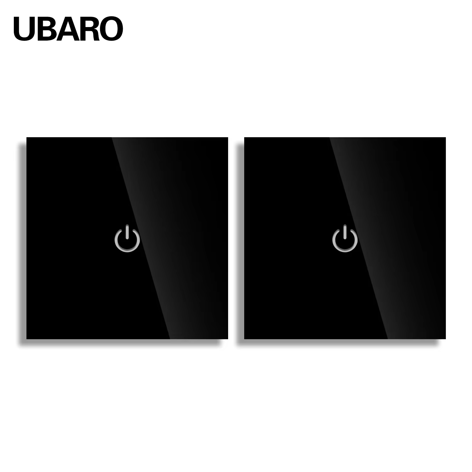 UBARO Eu 86 Series 1Gang 3Way Touch Dual Switches Tempered Glass Panel Sensor Switch Stairs bedroom Replace Switches 220V 2000W