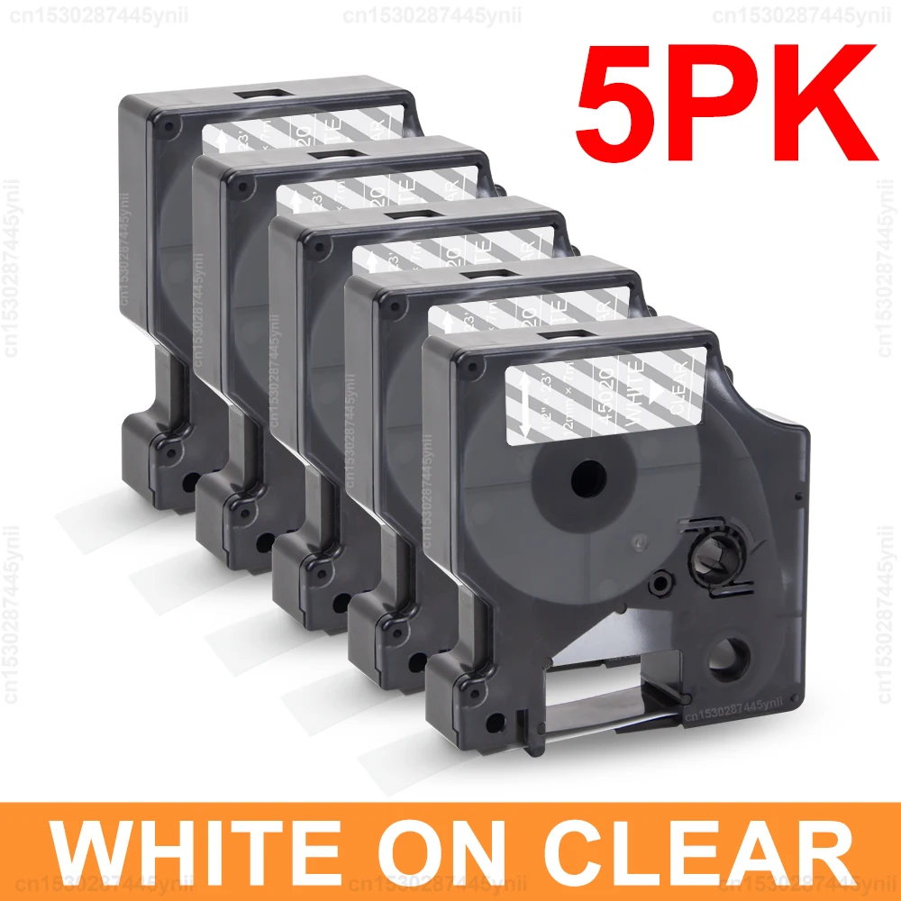5PK White on Clear