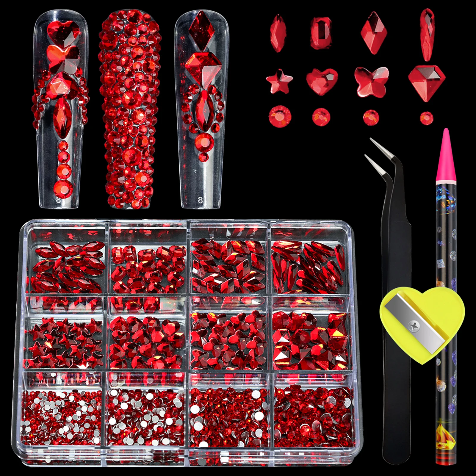red  Rhinestones