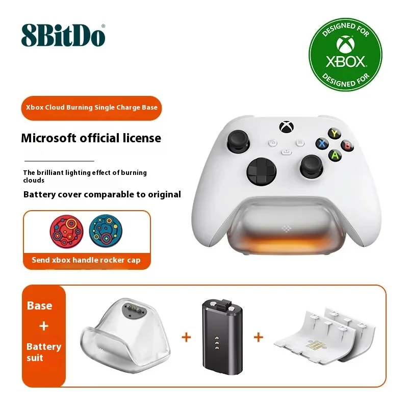 8bitdo Single Charging Dock Xbox Series Gamepad Box Onex Charger Battery Pc Black+Xbox Gamepad Galaxy Cap Gift