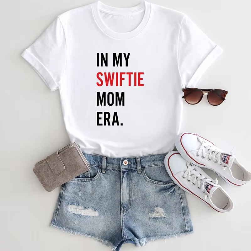n my Swiftie Mom era T-shirt loose fan gift summer fashion short sleeved fashion pattern T