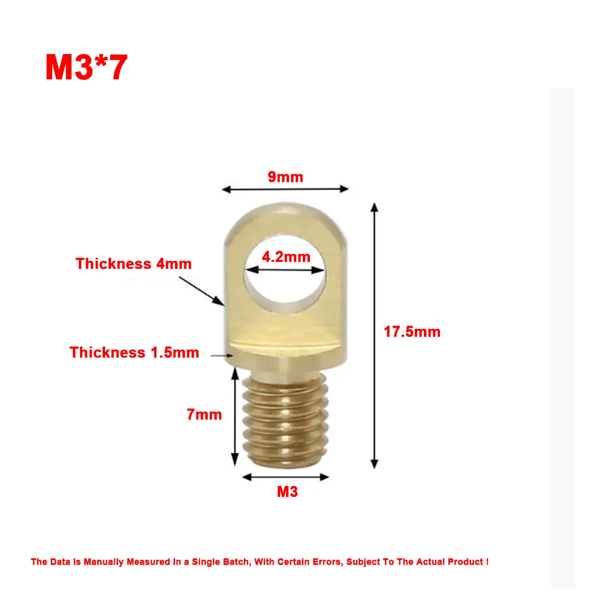 Brass Lifting Ring Ear Nut Round Screw Foot Used For Hardware Stainless Steel Factory Lights Drones Etc M3M4M5M6M8