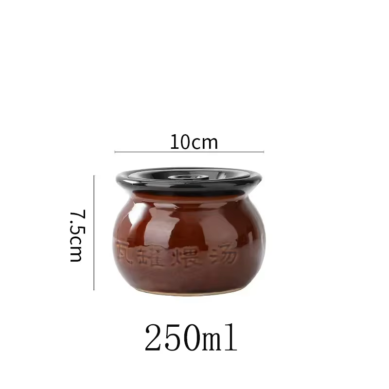250ml 300ml 500ml 1L Casserole Soup Clay Stew Pots Rice Noodle Porridge Milk Cooking Pot Pottery Pot Kitchen Gadgets
