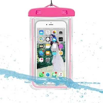 Summer Luminous Waterproof Pouch Swimming Gadget Beach Dry Bag Phone Case Cover Camping Skiing Holder For Cell Phone 3.5-6Inch