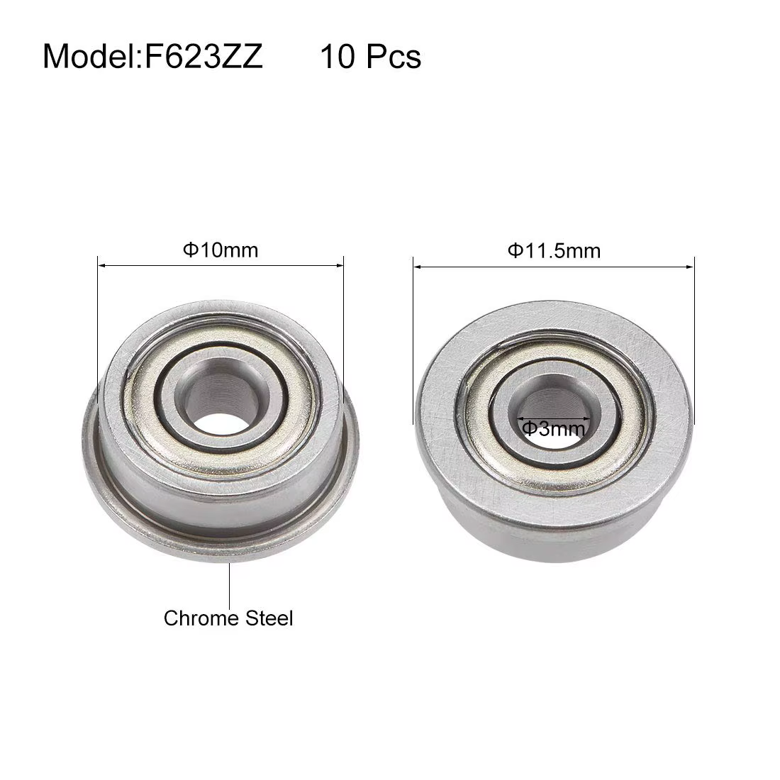 F623ZZ  3mmx10mmx4mm