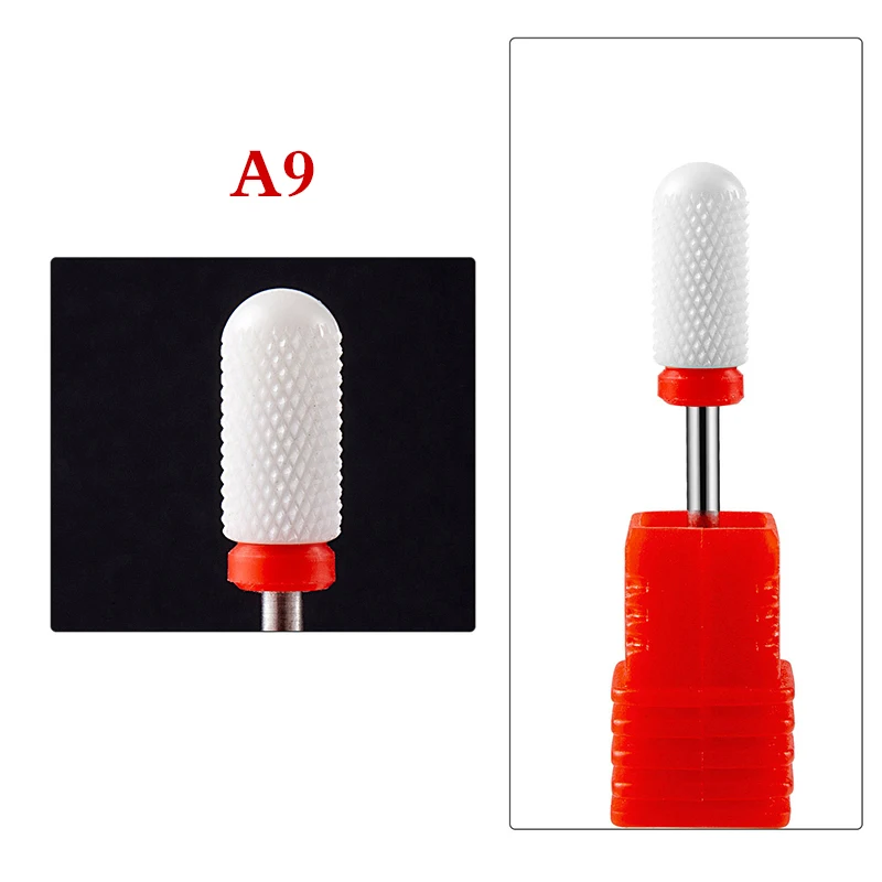 1PC Ceramic Tungsten Nail Drill Bit Milling Cutter For Manicure Pedicure Nail Files Buffer Nail Art Equipment Accessory
