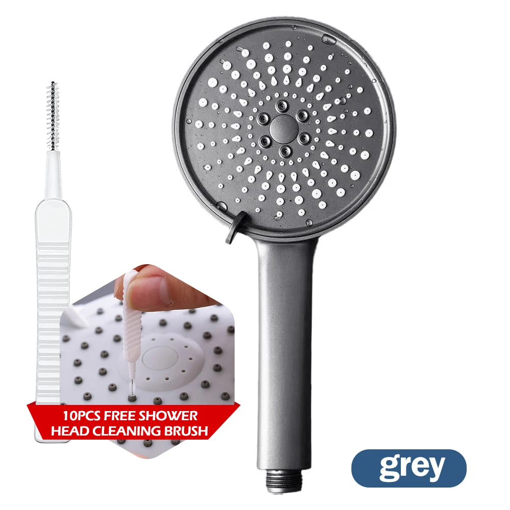 12.5cm Big Panel Shower Head,High Pressure Rainfall Shower Set Water Saving Shower,5 Modes Adjustable Shower Head Bathroom Tools