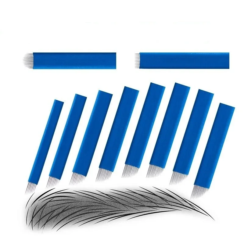 50pcs 0.18mm Nano Super Sharp Tebori Microblading Needles Permanent Makeup Needle Eyebrow Manual Tattoo Needles Blade