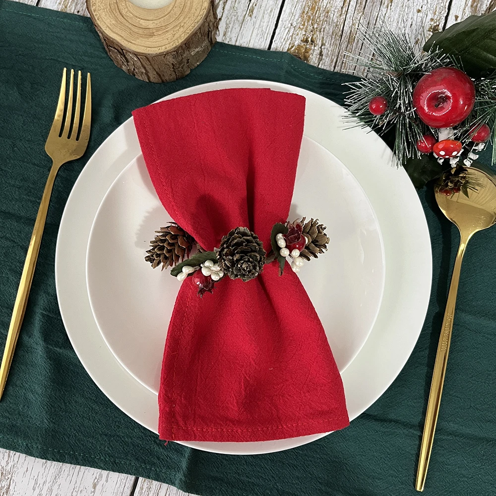 6PCS Christmas Red