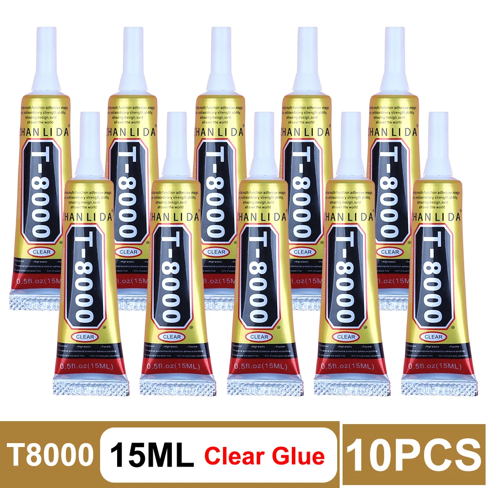 T8000 Precision Glue Jewelry Rhinestone Shoe Phone Repair DIY Adhesive Crystal Clothes Textiles Logo Patches Leather Fabric Bond