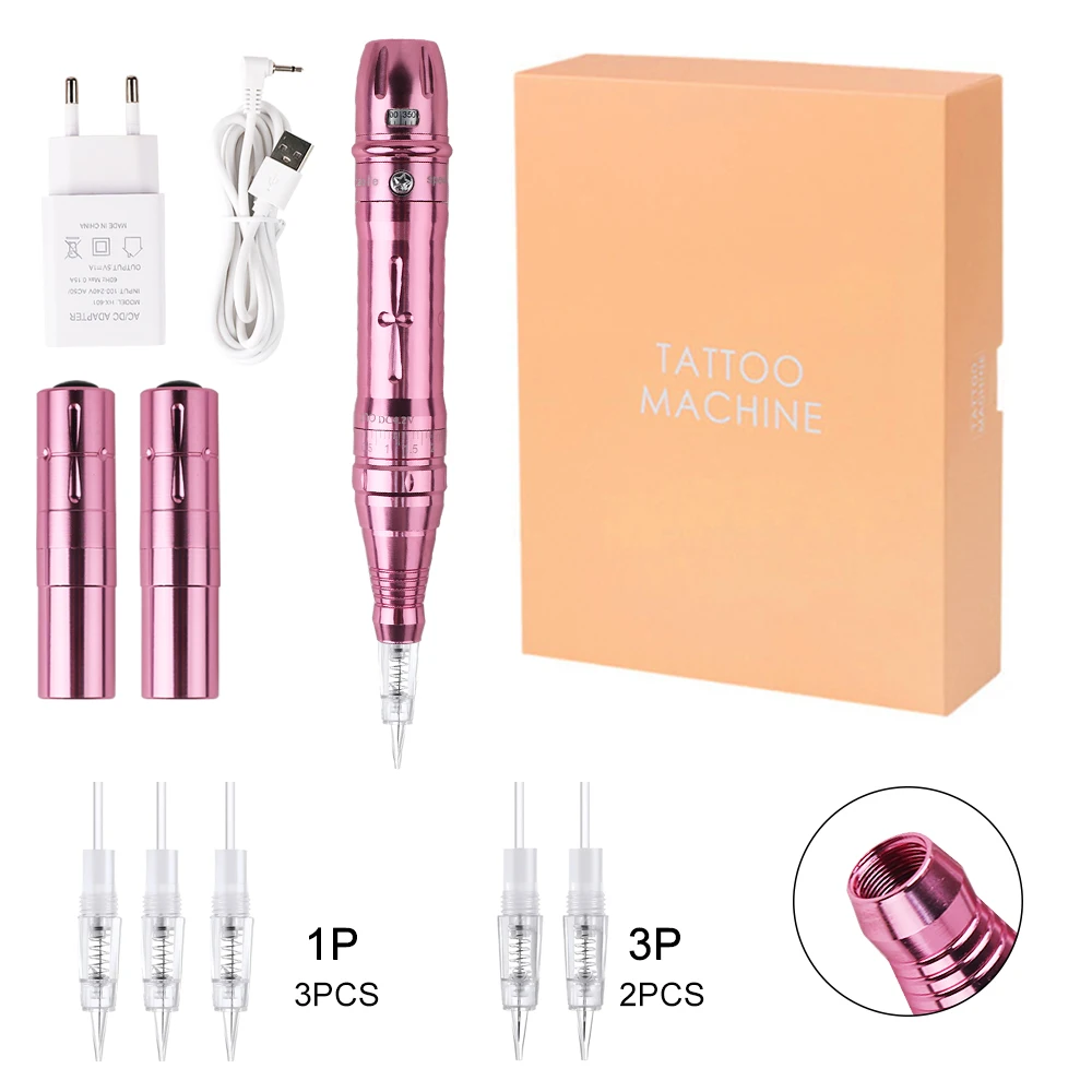 Professional Micropigmentation Permanent Makeup Machine with Battery Tattoo Pen for Eyebrows Eyeliner PMU Tattoo Machine