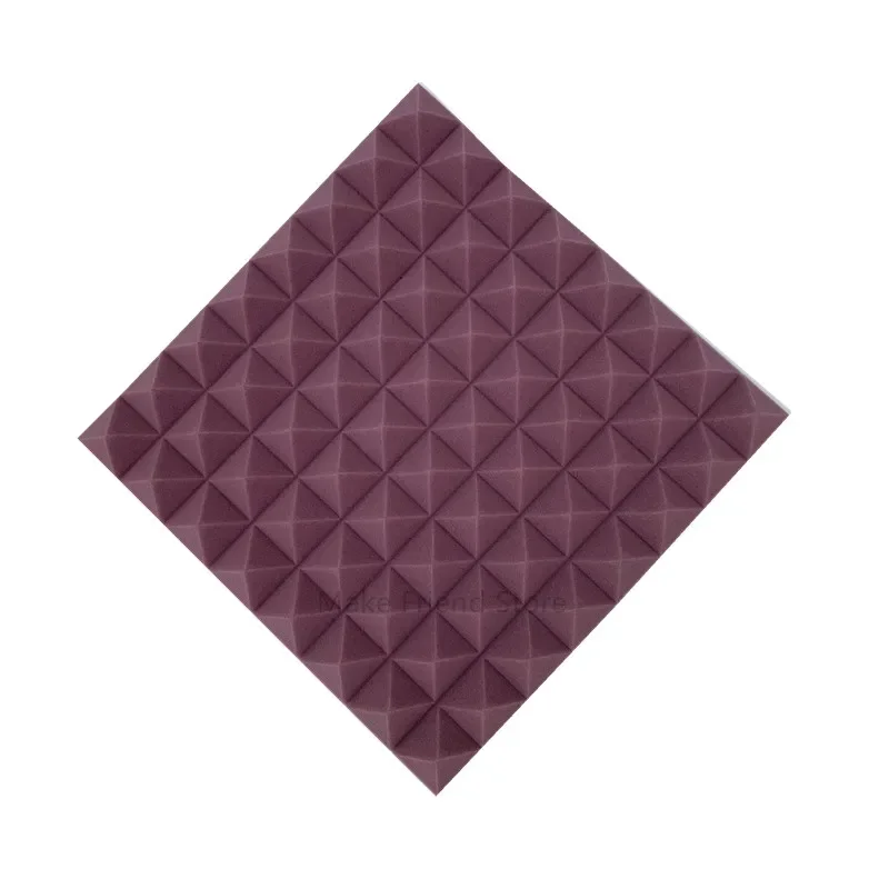 6PCS 50x50x5cm Studio Pyramid Acoustic Foam Soundproof Foam Sound Absorption Treatment Wall Panel Sound Wedge Protective Sponge