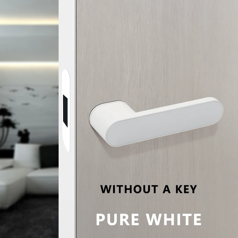 2023 New Ecological Door Lock Indoor Magnetic Suction Silent Minimalist Door Lock Bedroom Door Lock Modern Simple Door Handle