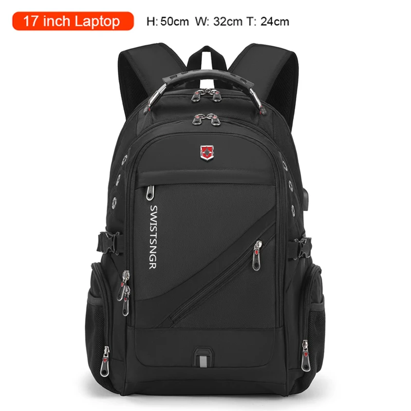 Waterproof Women 17 Inch Laptop Backpack School Bags for Girls USB Charging Bag Fashion Bagpack Men Travel Backpack Male Mochila