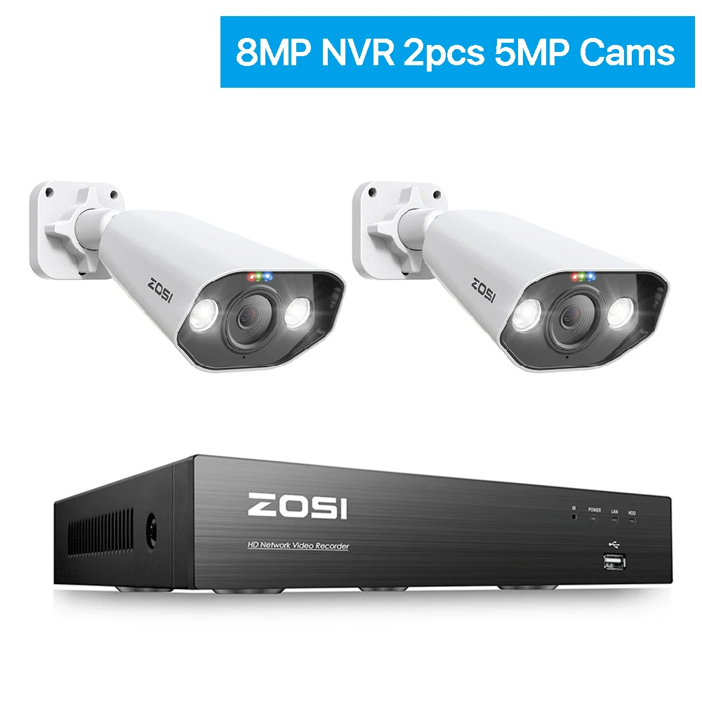 8MP NVR 2pcs 5MP Cam