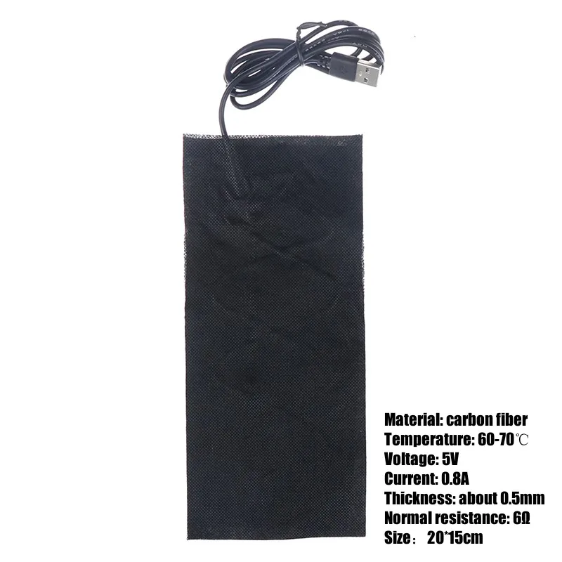 USB 5V Heating Heater Pad Massage For Warming Body Foot Winter Portable Warm Plate For Mouse Pad Shoes Golves Health Care