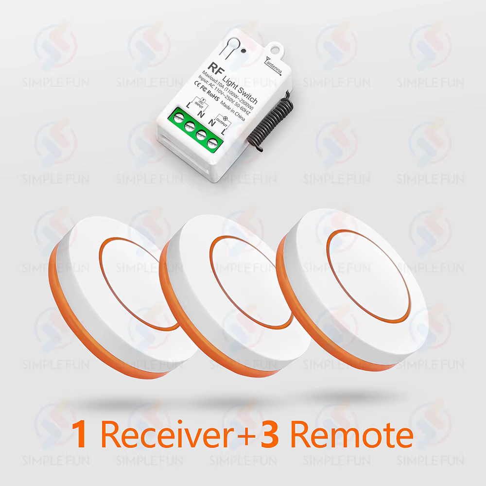 1 Receiver 3 Remote