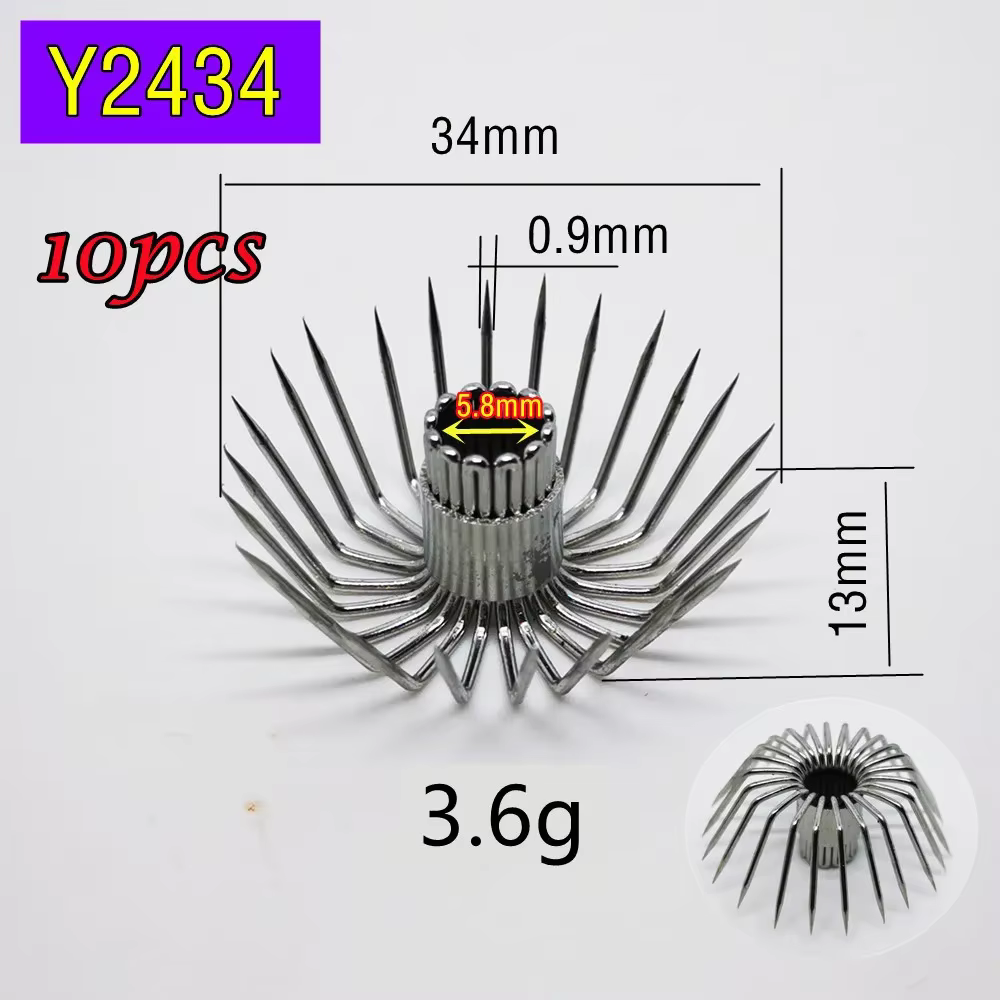 24 pin squid hook 10pcs 20pcs 50pcs Stainless steel wire Big bait accessories Large cuttlefish octopus lure tool Sea fishing DIY