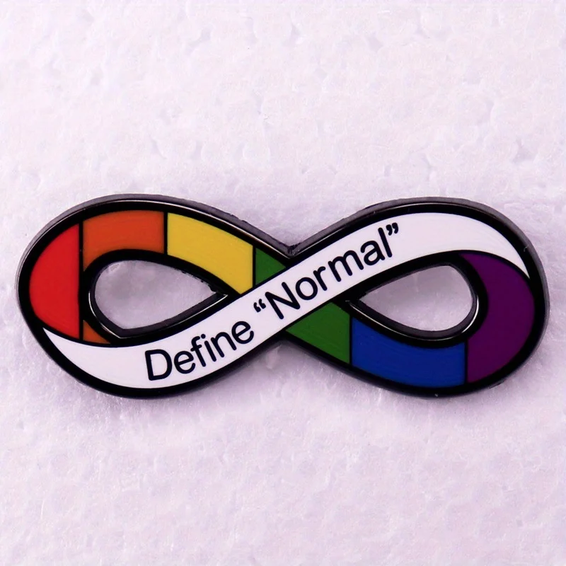 Define "Normal" Colorful Symbol Pin Badge For Men Backpack Clothing Boots Decoration Button Badge Pin