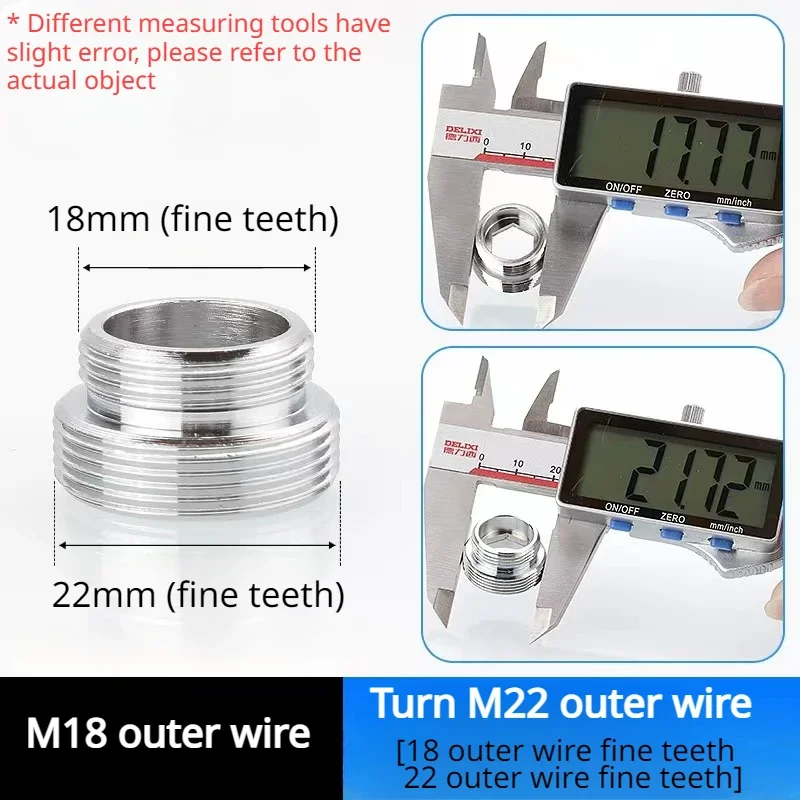 16 18 20 22 24mm G3/4 G1/2 To M22 Connectors Kitchen Aerator Bubbler Water Purifier Adapter Faucet Extend Length Adapters