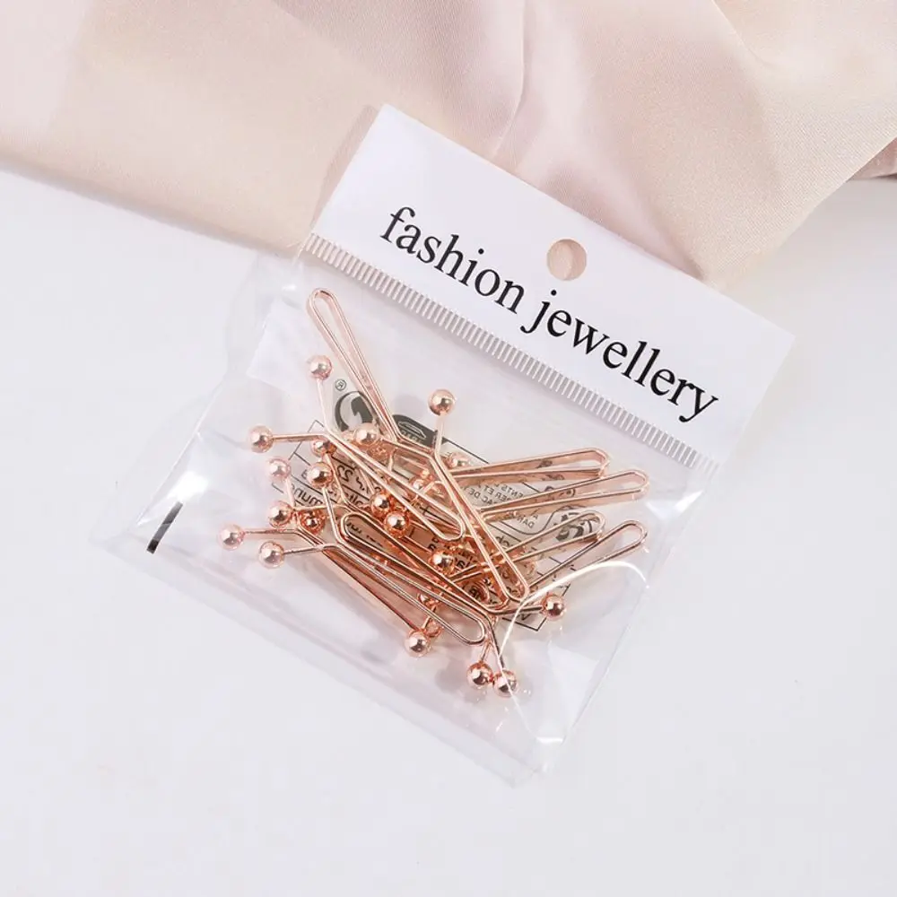 12pcs U-shaped Headscarf Pearl Pins for Women Shawl Bandana Brooch Headscarves Clips Hijab Pins