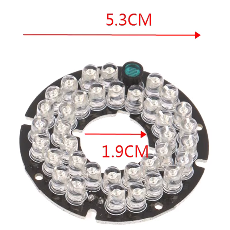 1 Pcs IR 36 LED Light High Definition IR LED 90 Degrees Board With Infrared For For Day Night Vision Camera Security Camera