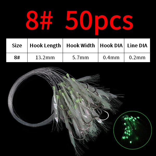 50pcs Size 8