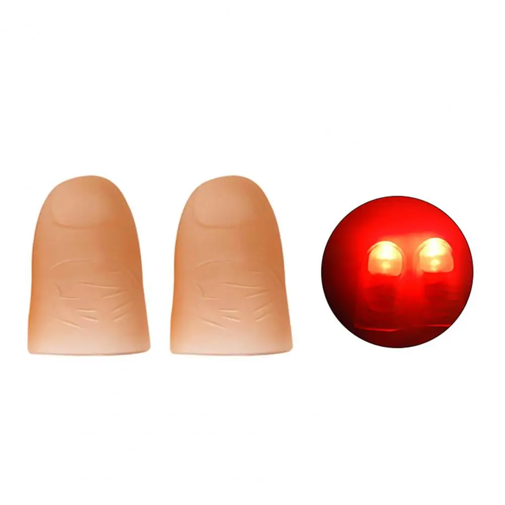 2Pcs Thumb Finger Light Magic Thumbs Light Toys for Adult Magic Trick Props Led Flashing Fingers Halloween Party Children Toys