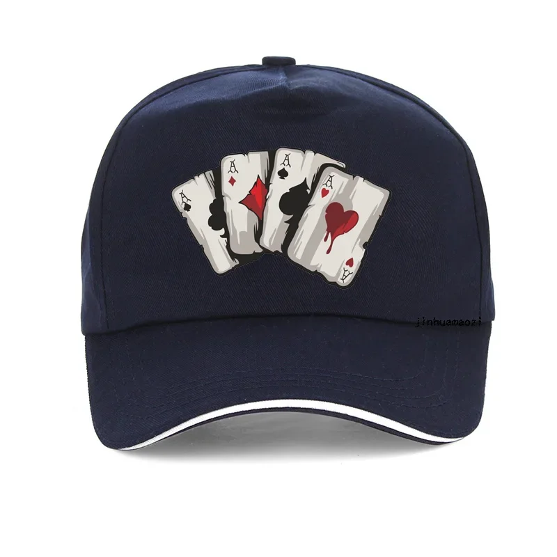 New Design Cartoon Playing Cards100%Cotton Dad Cap Old Playing Card Baseball Caps Fashion Unisex Adjustable Snapback Hat Gorras